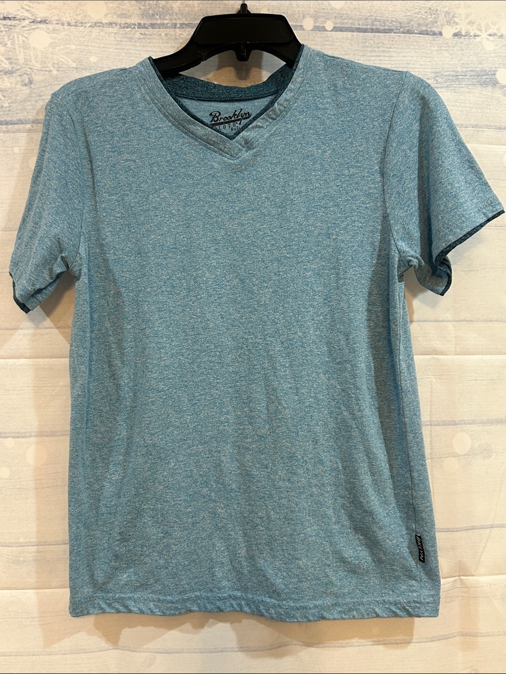 Brooklyn Cloth Teal Heather V-Neck Kids Tee